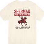 Sherman Deep South Tour Vintage Back Print Premium Tee - Natural back