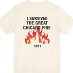 Great Chicago Fire Classic Back Print Premium Tee - Natural back