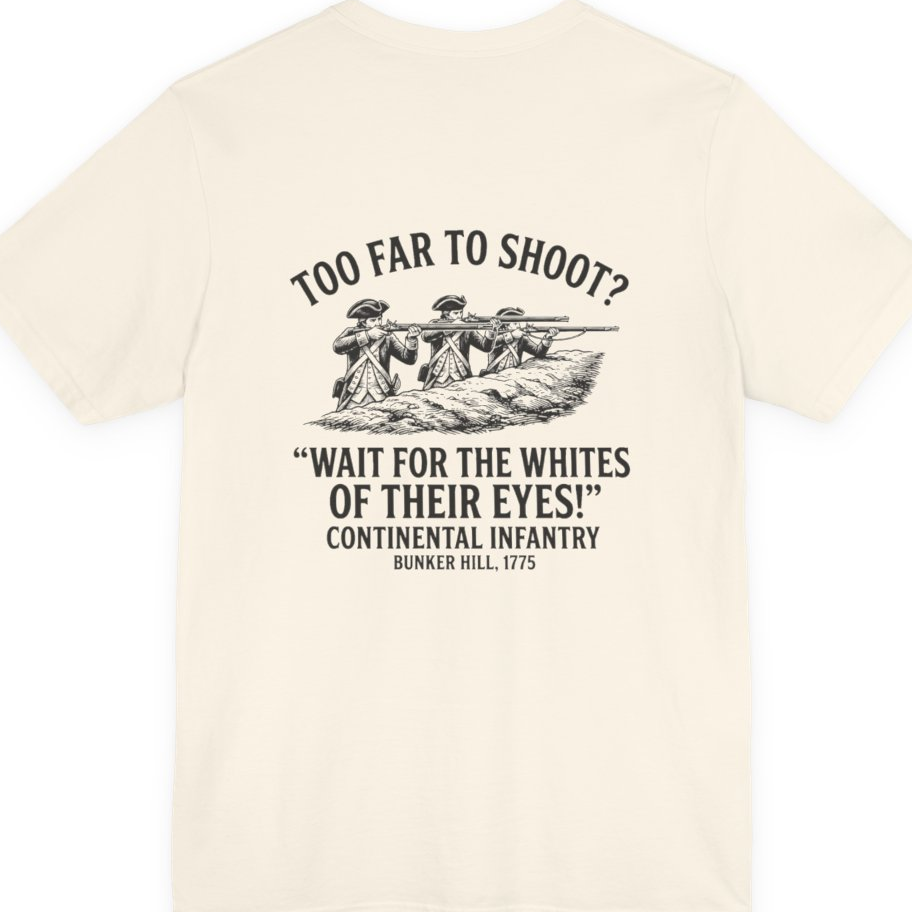 Whites of Their Eyes Bunker Back Print Premium Tee - Natural back