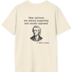 Locke New Opinions Back Print T-Shirt - Natural back