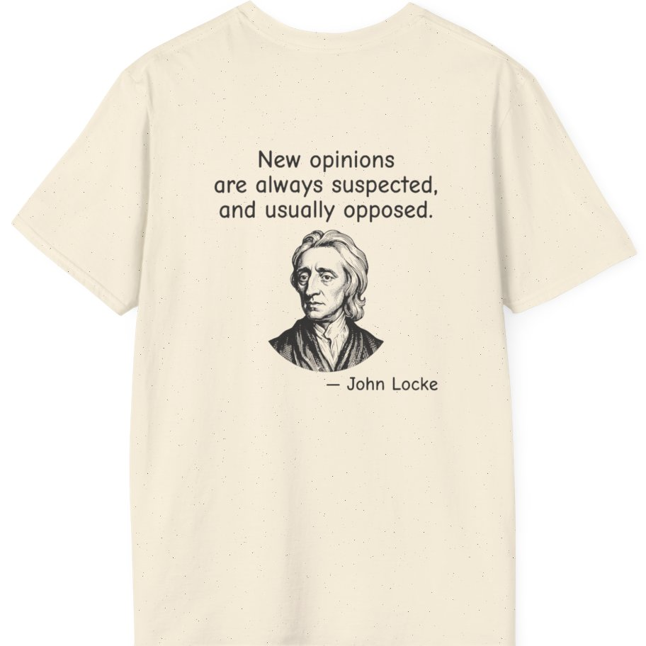 Locke New Opinions Back Print T-Shirt - Natural back