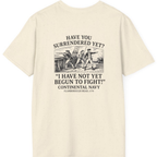 Not Yet Begun To Fight Back Print T-Shirt - Natural back