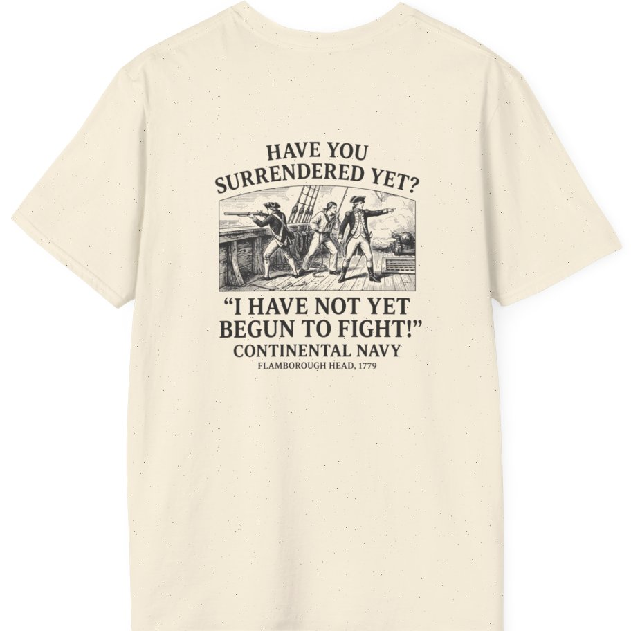 Not Yet Begun To Fight Back Print T-Shirt - Natural back