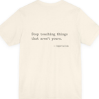 Imperialism Parental Warning Quote Back Print Premium Tee - Natural back