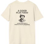 Patton Good Plan Back Print T-Shirt - Natural back