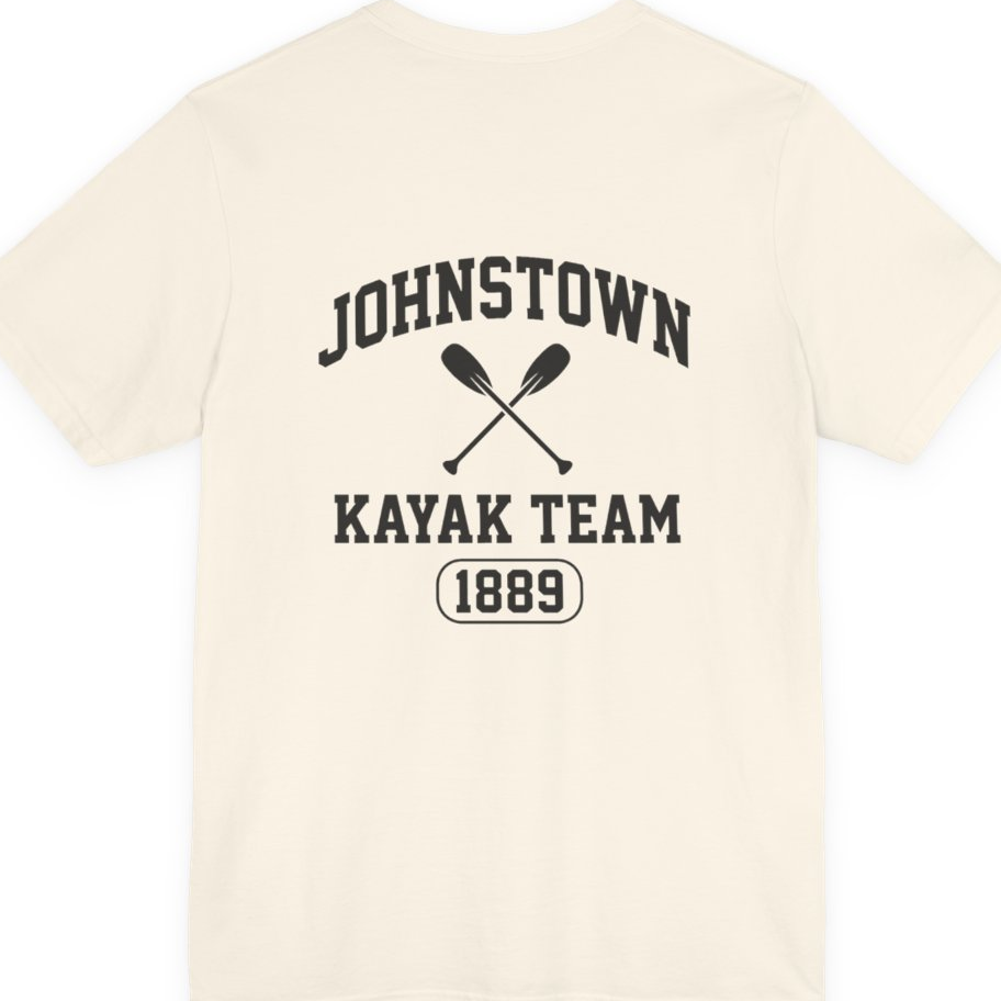 Johnstown Kayak Team Back Print Premium Tee - Natural back