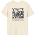 Hanging Gardens Landscaping Back Print T-Shirt - Natural back