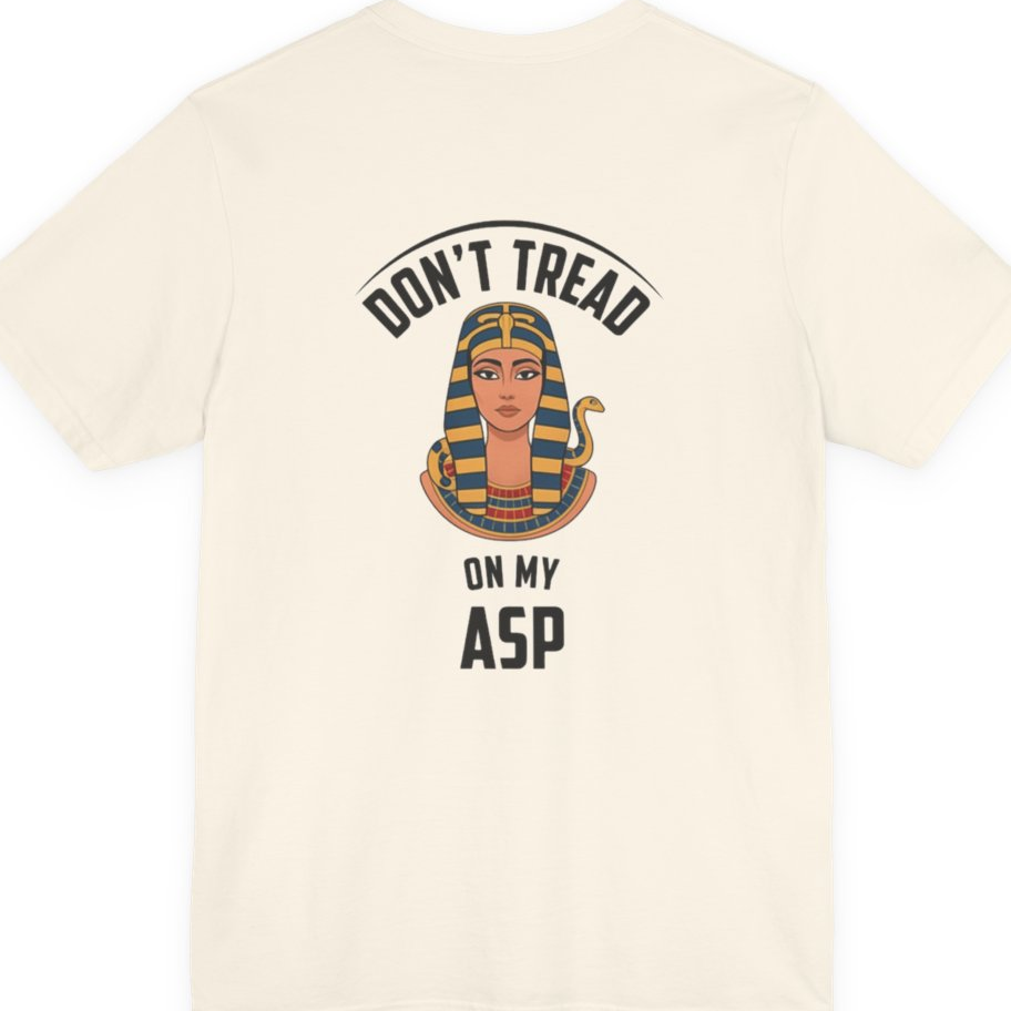 Cleopatra Asp Back Print Premium Tee - Natural back