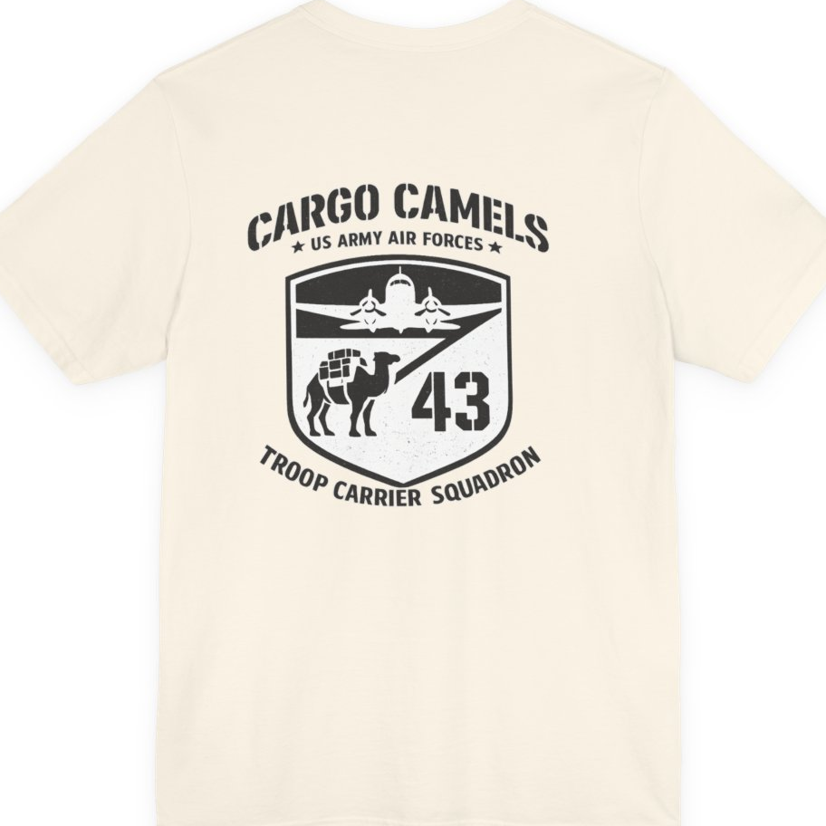 Cargo Camels WWII Usaaf Troop Back Print Premium Tee - Natural back