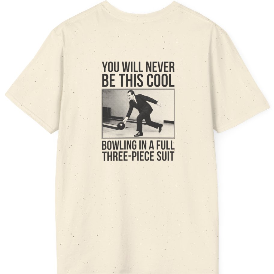 Nixon Suit Bowling Flex Back Print T-Shirt - Natural back