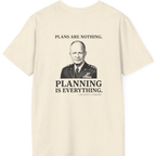 Eisenhower Planning Everything Back Print T-Shirt - Natural back