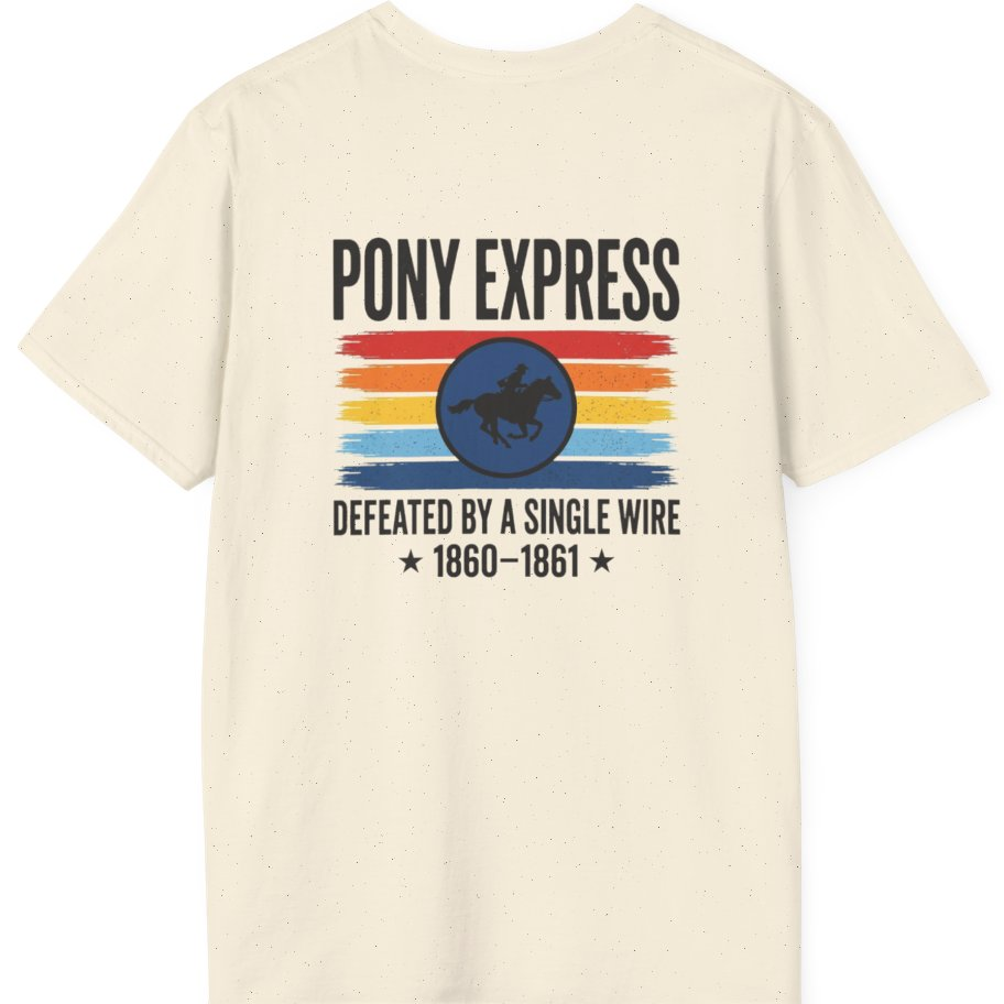 Pony Express Memorial Back Print T-Shirt - Natural back