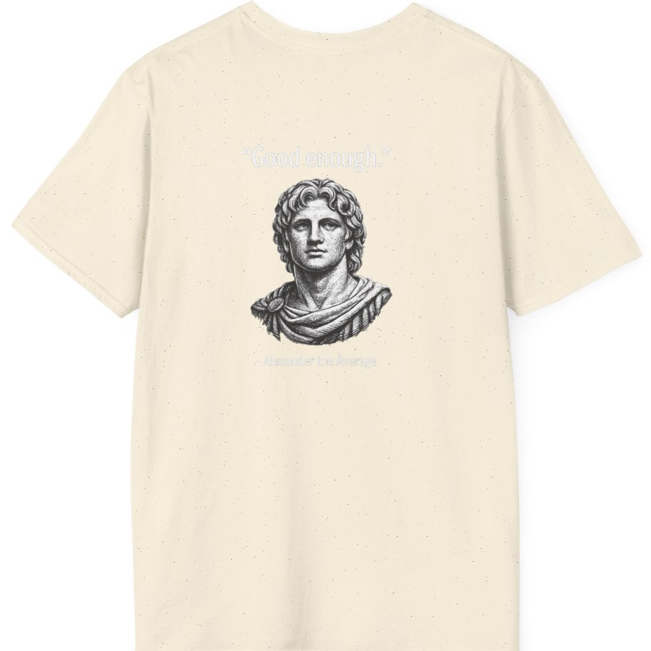 Alexander The Average Good Enough Back Print T-Shirt - Natural back