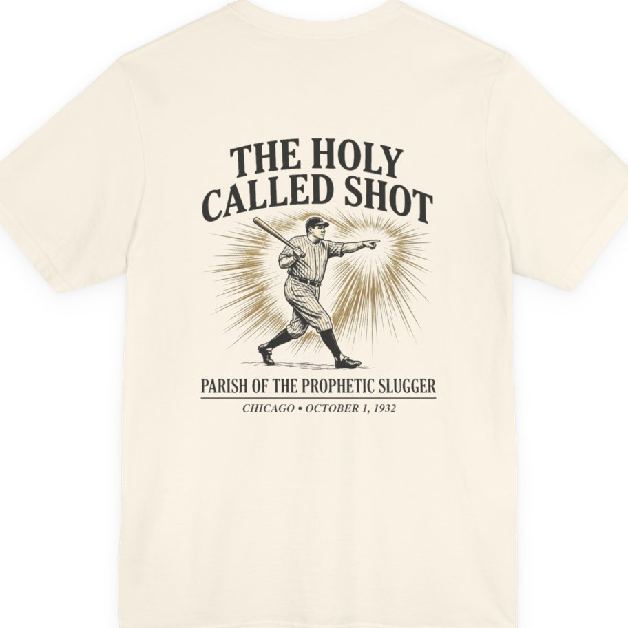 Divine Called Shot Back Print Premium Tee - Natural back