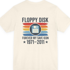 Floppy Disk Memorial Back Print Premium Tee - Natural back