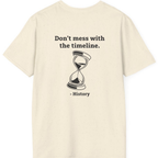 Time Travel Paradox Back Print T-Shirt - Natural back
