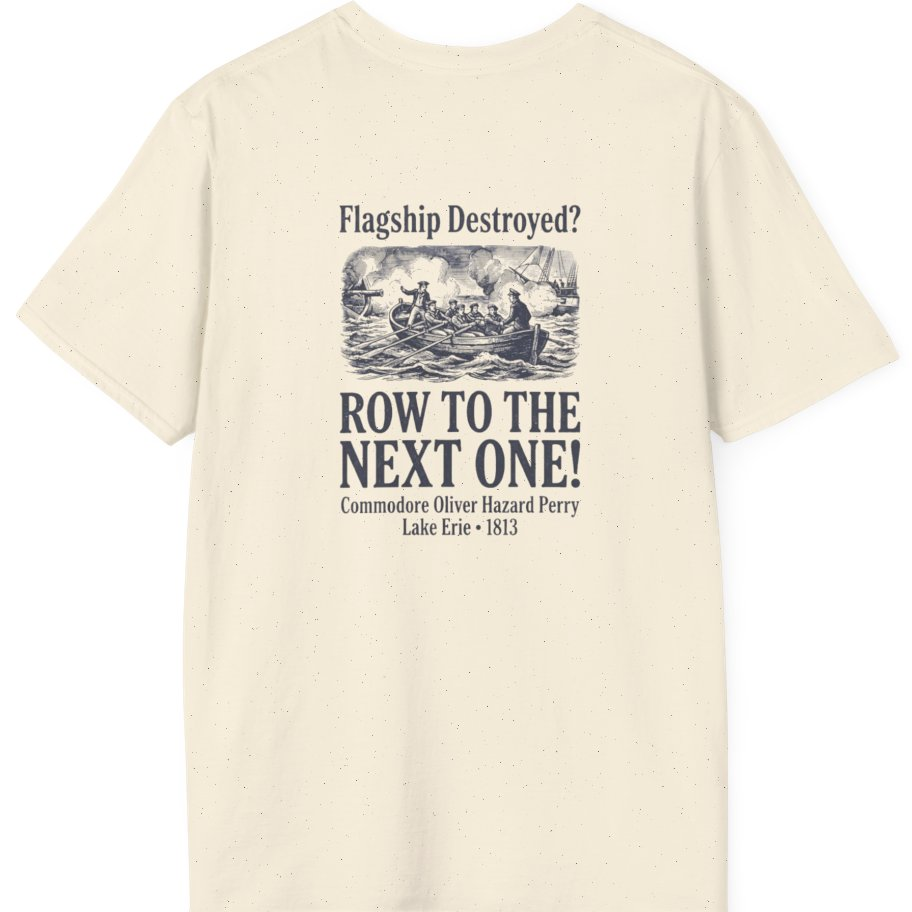 Row To The Next Ship Back Print T-Shirt - Natural back