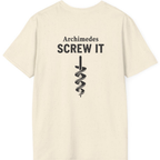 Archimedes Screw It Back Print T-Shirt - Natural back