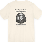 Woodrow Wilson Fourteen Points Procrastination Back Print Premium Tee - Natural back