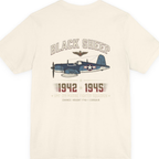 Black Sheep Squadron Crest Back Print Premium Tee - Natural back