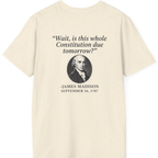 Madison Constitution Deadline Back Print T-Shirt - Natural back