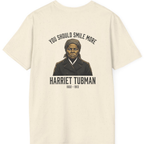 You Should Smile More Harriet Back Print T-Shirt - Natural back