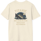 Titanic One Star Review Back Print T-Shirt - Natural back