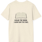 I Read The Book Back Print T-Shirt - Natural back