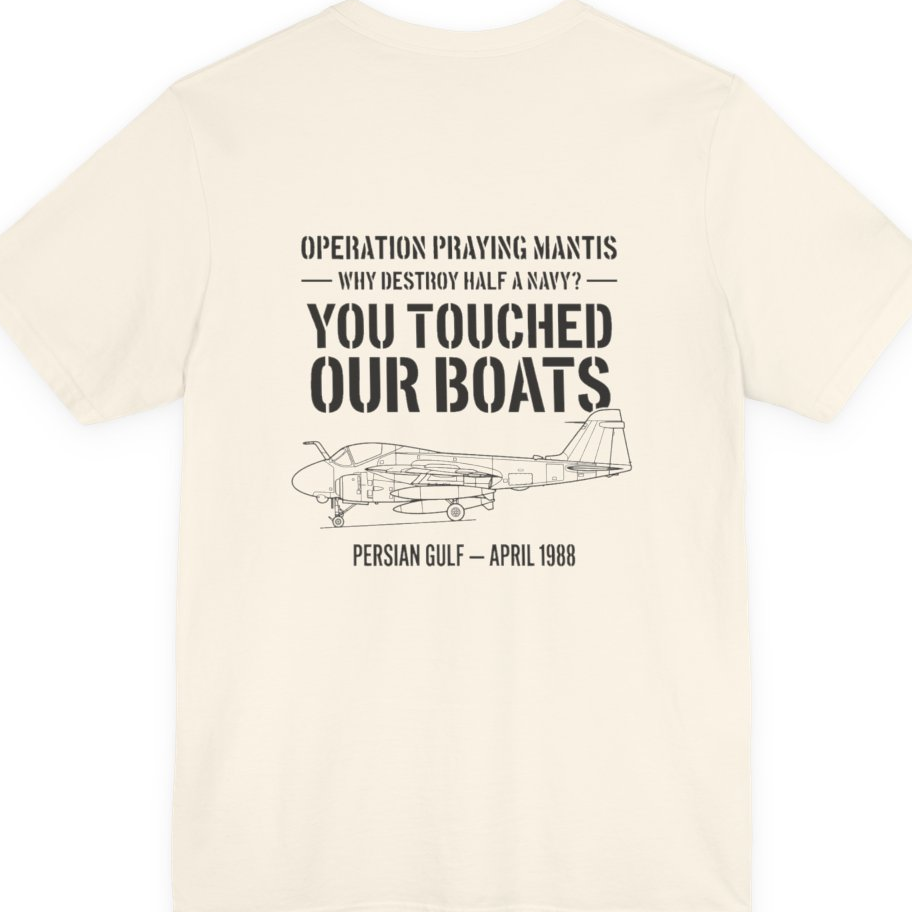 Operation Praying Mantis Back Print Premium Tee - Natural back