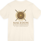Macedonian Empire Crest Back Print Premium Tee - Natural back