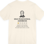 Inaugural Address Review Back Print Premium Tee - Natural back