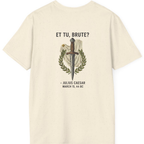 Et Tu Brute Julius Caesar Back Print T-Shirt - Natural back