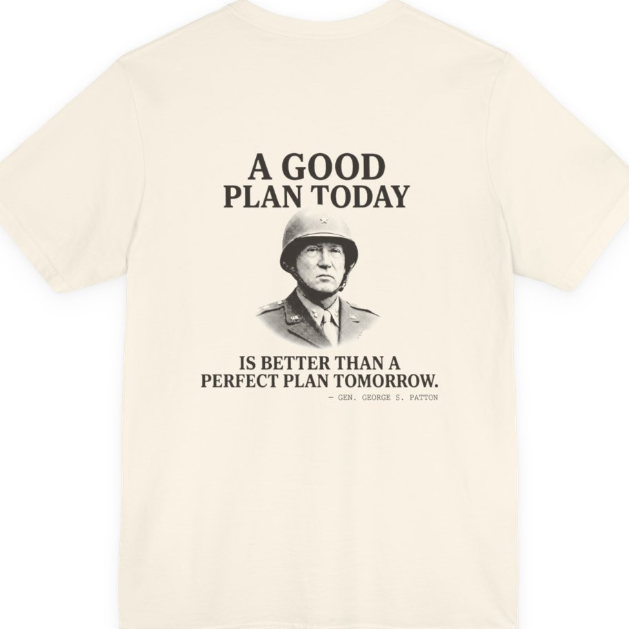 Patton Good Plan Back Print Premium Tee - Natural back