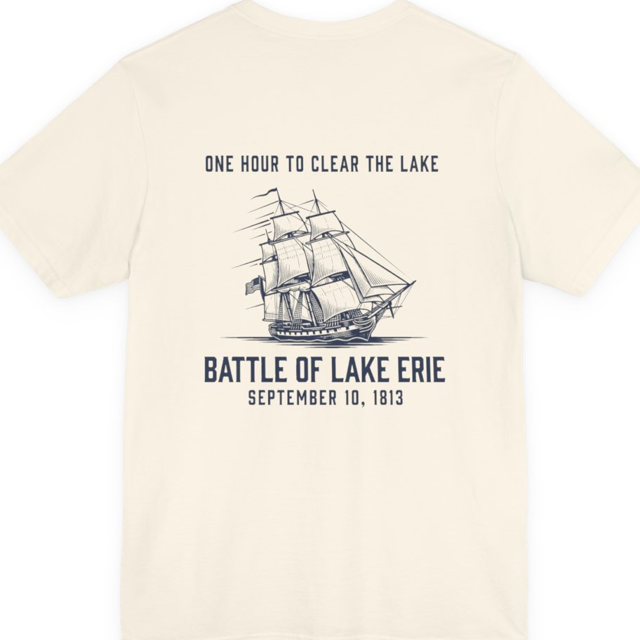 Battle of Lake Erie Back Print Premium Tee - Natural back
