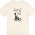 Newton Gravity Anxiety Back Print Premium Tee - Natural back