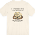 Dead Mans Hand Poker Back Print Premium Tee - Natural back