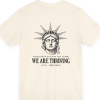 Lady Liberty We Are Thriving Back Print Premium Tee - Natural back