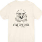 Stressed Eagle Fine Since Back Print Premium Tee - Natural back