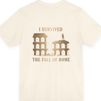 I Survived The Fall of Back Print Premium Tee - Natural back