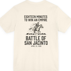 San Jacinto Eighteen Minutes Back Print Premium Tee - Natural back