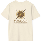 Macedonian Empire Crest Back Print T-Shirt - Natural back