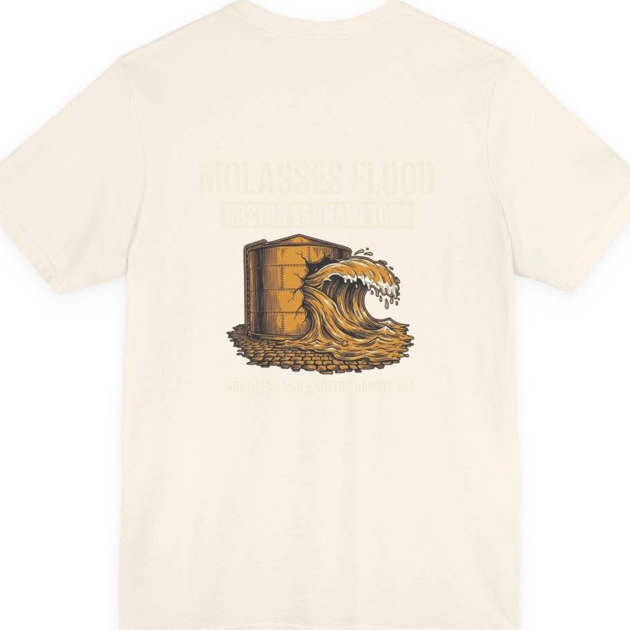 Boston Molasses Flood Tour Back Print Premium Tee - Natural back