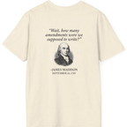 Madison Bill of Rights Deadline Back Print T-Shirt - Natural back