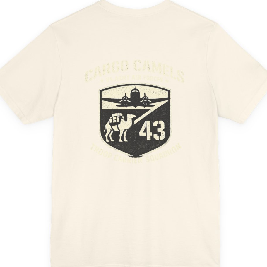 Cargo Camels WWII Usaaf Troop Back Print Premium Tee - Natural back