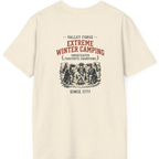 Valley Forge Winter Camping Back Print T-Shirt - Natural back