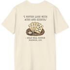 Dead Mans Hand Poker Back Print T-Shirt - Natural back