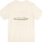 Css Hunley Submarine Memorial Back Print Premium Tee - Natural back