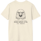 Stressed Eagle Fine Since Back Print T-Shirt - Natural back