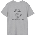 Et Tu Brute Back Print T-Shirt - Sport Grey back