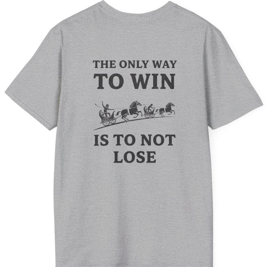 The Only Way To Win Back Print T-Shirt - Sport Grey back